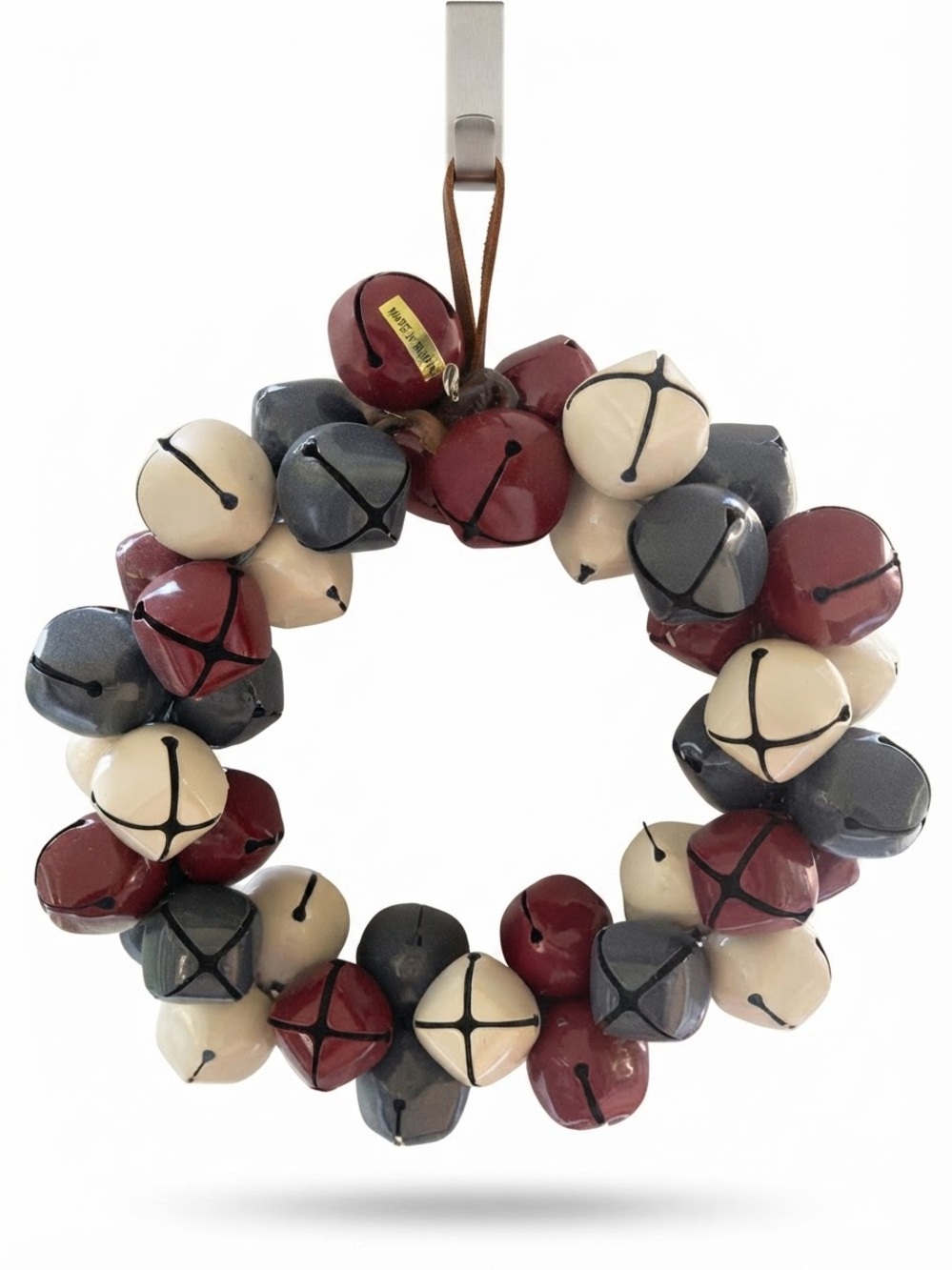 Artisanal Rustic Holiday Jingle Bell Wreath 7"
Diameter Muted Colors